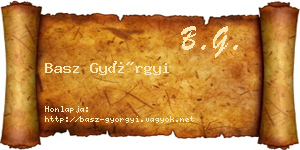 Basz Györgyi névjegykártya